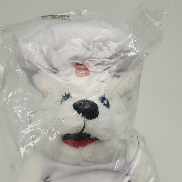 Original Bimbo Bakery White Teddy Bear Chef Plush Stuffed Toy 10" NEW - Picture 2 of 10